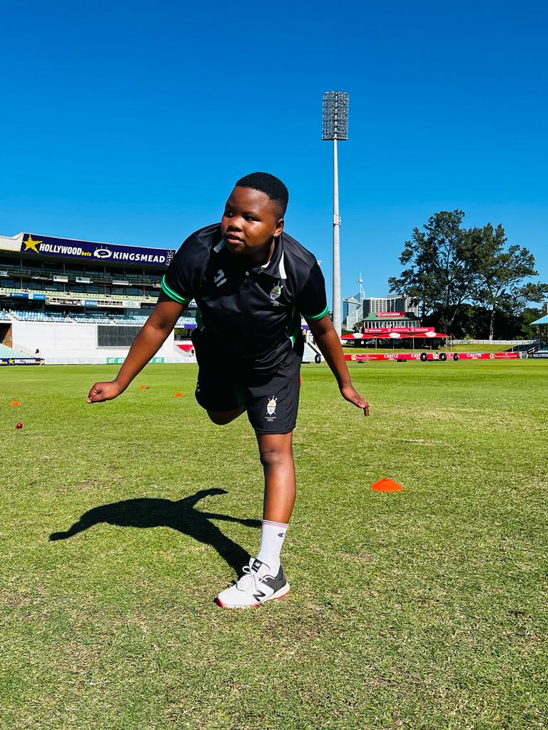 Philile during a warm up session